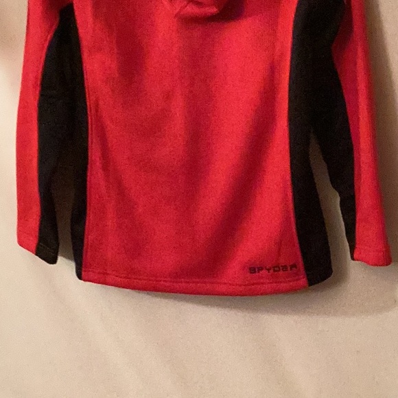NWT Spyder Red & Black jacket with hoodie for teen boys size # large 14-16 - Picture 8 of 12